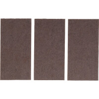 BGS Diy 80713 Filzgleiter | Platten | braun | 100 x 200 mm | 3-tlg.