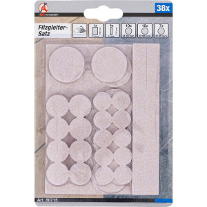 BGS Diy 80715 Filzgleiter-Satz | beige | 38-tlg.