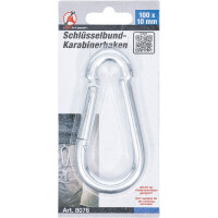 BGS Diy 8076 Schlüsselbund-Karabinerhaken | 100 x 10 mm