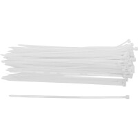 BGS Diy 80770 Kabelbinder-Sortiment | weiß | 4,8 x 250 mm | 50-tlg.