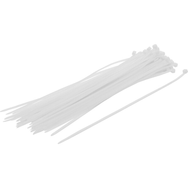 BGS Diy 80772 Kabelbinder-Sortiment | weiß | 4,8 x 300 mm | 50-tlg.