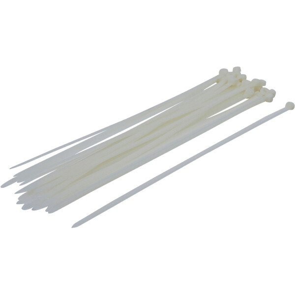 BGS Diy 80774 Kabelbinder-Sortiment | weiß | 8,0 x 400 mm | 30-tlg.