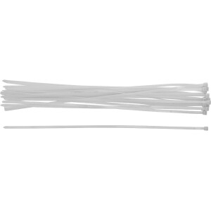BGS Diy 80776 Kabelbinder-Sortiment | weiß | 8,0 x 600 mm | 20-tlg.