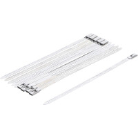 BGS Diy 80780 Kabelbinder-Sortiment | Edelstahl | rostfrei | 7,0 x 200 mm | 10-tlg.