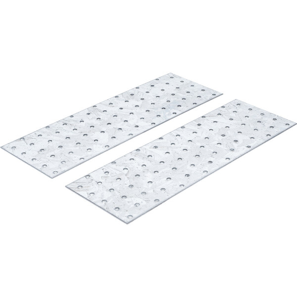 BGS Diy 80788 Stahl-Lochplatten-Satz | 300 x 100 x 2 mm | 2-tlg.