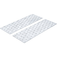 BGS Diy 80788 Stahl-Lochplatten-Satz | 300 x 100 x 2 mm | 2-tlg.