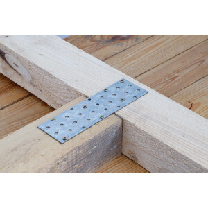 BGS Diy 80795 Stahl-Lochplatten-Satz | 200 x 60 x 2 mm | 4-tlg.