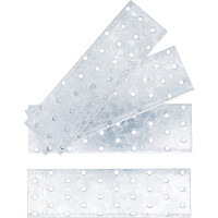 BGS Diy 80795 Stahl-Lochplatten-Satz | 200 x 60 x 2 mm | 4-tlg.