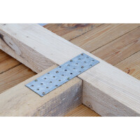 BGS Diy 80795 Stahl-Lochplatten-Satz | 200 x 60 x 2 mm | 4-tlg.