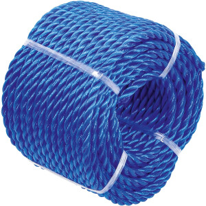 BGS Diy 80804 Kunststoff-Seil / Allzweckseil | 4 mm x 20 m | blau