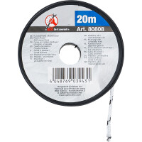 BGS Diy 80808 Kunststoff-Seil / Allzweckseil | 3 mm x 20 m | schwarz / weiß