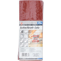 BGS Diy 80813 Schleifblatt-Satz für Schwingschleifer / Handschleifer | 93 x 230 mm | K 60 - 180 | 25-tlg.