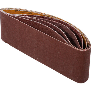 BGS Diy 80822 Schleifband-Satz | für Bandschleifer | 75 x 533 mm | K 40 - 60 - 80 - 120 - 240 | 5 tlg.
