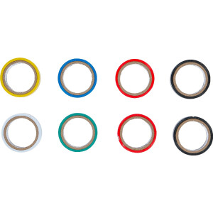 BGS Diy 80838 COLOR Multi-Klebeband Set | 18 mm x 3 m | 8-tlg.