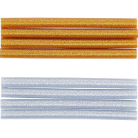BGS Diy 80848 Heißklebe-Patronen | gold-/silber-metallic | Ø 11 mm, 150 mm | 8-tlg.