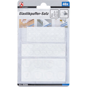 BGS Diy 80866 Elastikpuffer-Satz | transparent | 46-tlg.