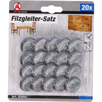 BGS Diy 80868 Filzgleiter-Satz | gestiftet | Ø 24 mm | 20-tlg.
