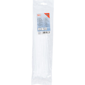 BGS 80876 Kabelbinder-Sortiment | weiß | 4,8 x 300 mm | 50-tlg.