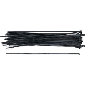 BGS Diy 80877 Kabelbinder-Sortiment | schwarz | 4,5 x 350 mm | 50-tlg.
