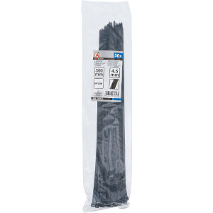 BGS Diy 80877 Kabelbinder-Sortiment | schwarz | 4,5 x 350 mm | 50-tlg.
