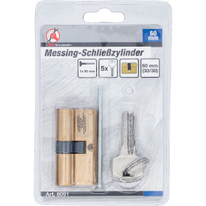 BGS Diy 8091 Messing-Schließzylinder | 60 mm