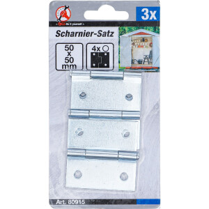 BGS Diy 80915 Scharnier-Satz | 50 x 50 mm | 3-tlg.
