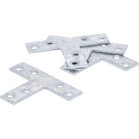 BGS Diy 80927 T-Winkel | 70 x 50 x 16 mm | 4-tlg.
