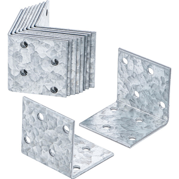 BGS Diy 80932 Winkelverbinder | 40 x 40 x 40 mm | 10-tlg.