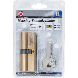 BGS Diy 8094 Messing-Schließzylinder | 80 mm