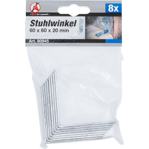 BGS Diy 80945 Stuhlwinkel | 60 x 60 x 20 mm | 8-tlg.