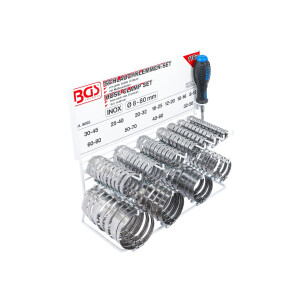 BGS 8095 Schlauchklemmen-Sortiment | rostfrei | auf Tafel...