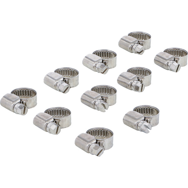 BGS 8095-10x16 Schlauchklemmen | rostfrei | 10 x 16 mm | 10-tlg.