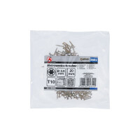 BGS Diy 80990 Mehrzweckschrauben | T-Profil (für Torx) T10 | 3,0 x 20 mm | 260 Stück