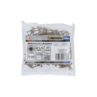 BGS Diy 80992 Mehrzweckschrauben | T-Profil (für Torx) T10 | 3,5 x 30 mm | 250 Stück