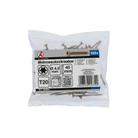 BGS Diy 80994 Mehrzweckschrauben | T-Profil (für Torx) T20 | 4,0 x 40 mm | 150 Stück
