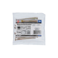 BGS Diy 80999 Mehrzweckschrauben | T-Profil (für Torx) T25 | 6,0 x 100 mm | 20 Stück