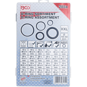 BGS 8105 O-Ring-Sortiment | XXL | Ø 18 - 50 mm | 285-tlg.