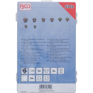BGS 8119 Ölwannenschrauben- und Alu-Dichtring-Sortiment | 534-tlg.