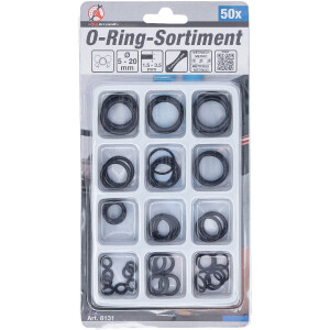 BGS Diy 8131 O-Ring-Sortiment | Ø 5 - 20 mm | 50-tlg.