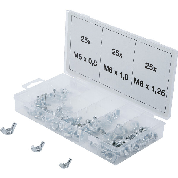 BGS 8133 Flügelmuttern-Sortiment | 75-tlg.