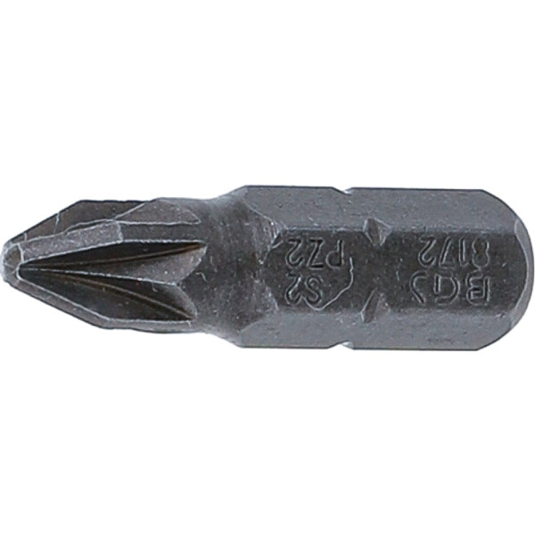 BGS 8172 Bit | Länge 25 mm | Antrieb Außensechskant 6,3 mm (1/4") | Kreuzschlitz PZ2