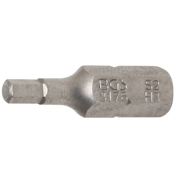 BGS 8176 Bit | Länge 25 mm | Antrieb Außensechskant 6,3 mm (1/4") | Innensechskant 3 mm