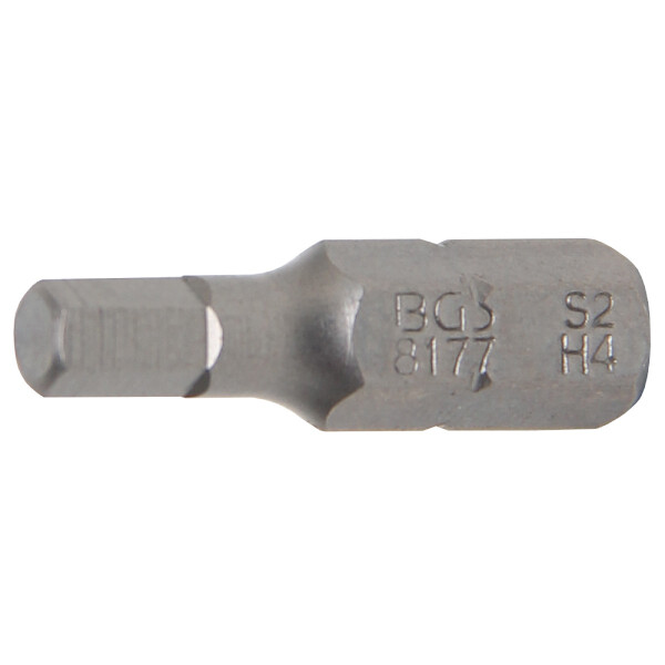 BGS 8177 Bit | Länge 25 mm | Antrieb Außensechskant 6,3 mm (1/4") | Innensechskant 4 mm