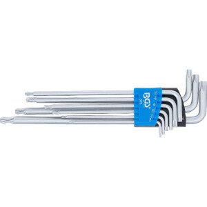 BGS 819 Winkelschlüssel-Satz | extra lang | T-Profil (für Torx) mit Kugelkopf | T10 - T50 | 9-tlg.
