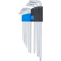 BGS 819 Winkelschlüssel-Satz | extra lang | T-Profil (für Torx) mit Kugelkopf | T10 - T50 | 9-tlg.
