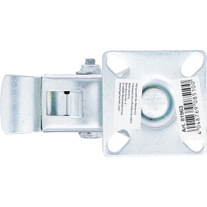 BGS Diy 81963 Lenkrolle mit Bremse | Gummi | mit Anschraubsockel | Ø 50 mm