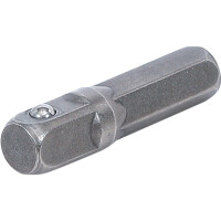BGS 8202 Bit-Knarren-Adapter | Außensechskant 6,3 mm (1/4") - Außenvierkant 6,3 mm (1/4") | 30 mm