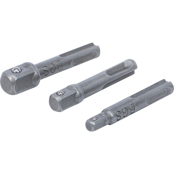 BGS 8214 Adapter-Satz | SDS - Außenvierkant 6,3 mm (1/4"), 10 mm (3/8"), 12,5 mm (1/2") | 3-tlg.