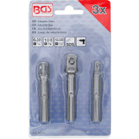 BGS 8214 Adapter-Satz | SDS - Außenvierkant 6,3 mm (1/4"), 10 mm (3/8"), 12,5 mm (1/2") | 3-tlg.