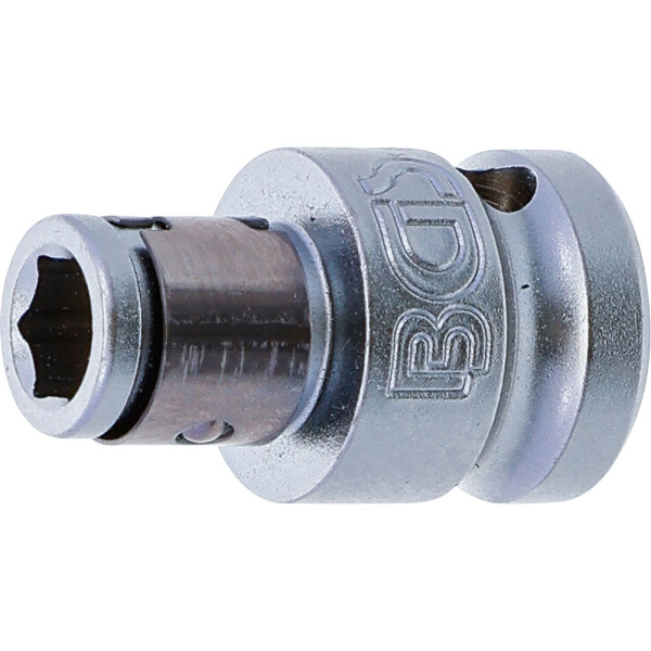 BGS 8225 Bit-Adapter mit Haltekugel | Innenvierkant 10 mm (3/8") | Innensechskant 6,3 mm (1/4")